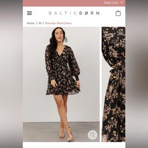 BALTIC BORN - Borealis short dress | black multi | Size Medium